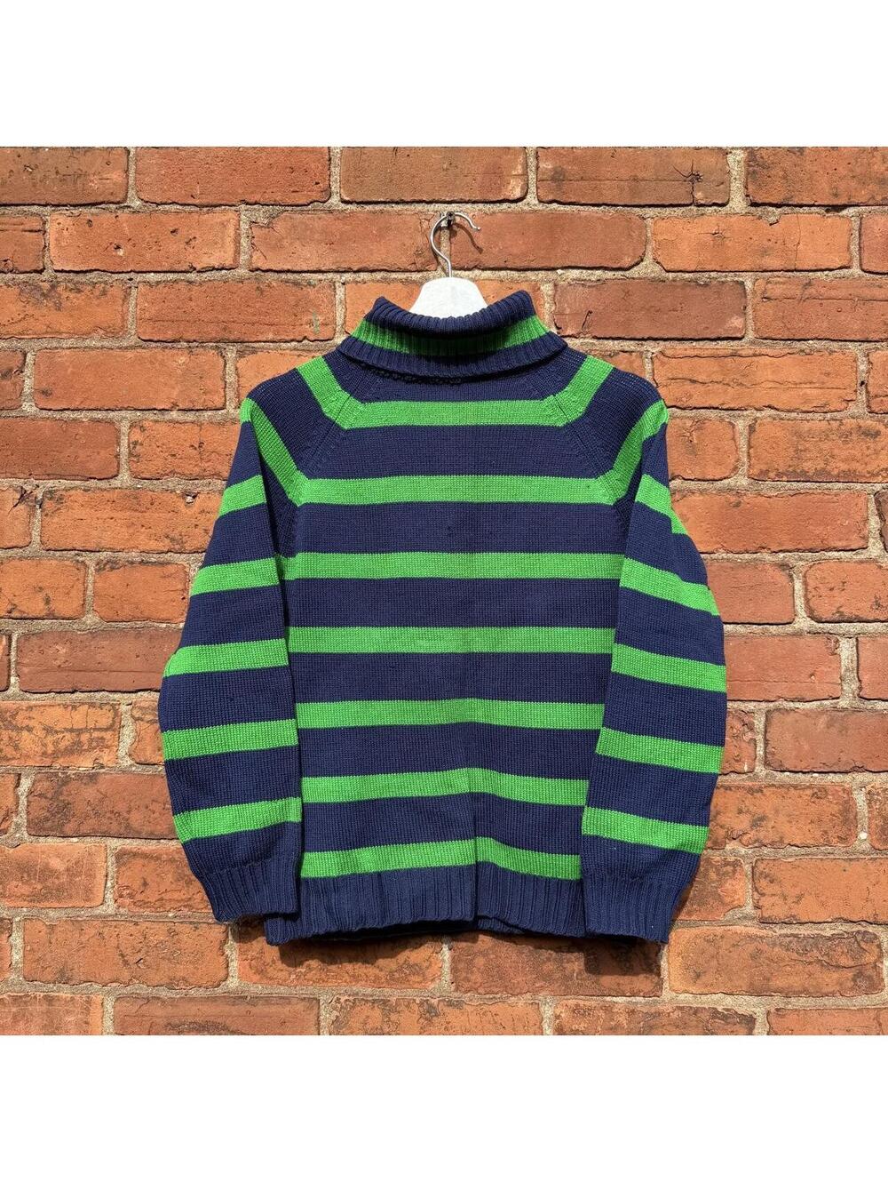Vintage crazy horse 100% pure virgin wool turtle neck shirt